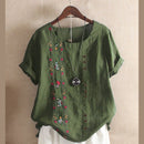 Camisa Feminino de Linho Bordada