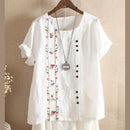 Camisa Feminino de Linho Bordada