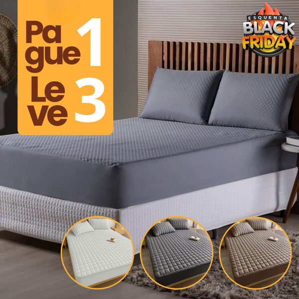 [COMPRE 1, LEVE 3] Hydra Soft™ Jogo de Cama Impermeável Premium – Capa + 2 Fronhas
